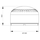 SIRENA - MLINE Combinato sonoro/luminoso VERDE luce fissa/strobo 105db 32 suoni IP65