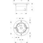 SIRENA - MLINE Base ad incasso montaggio controsoffitto bianca V40/80 ACDC
