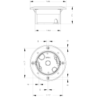 SIRENA - MLINE Base ad incasso montaggio controsoffitto rossa V120/240 AC
