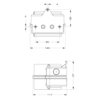 SIRENA - MLINE Base a parete NERA installazione di 2 dispositivi MLINE V120/240 AC