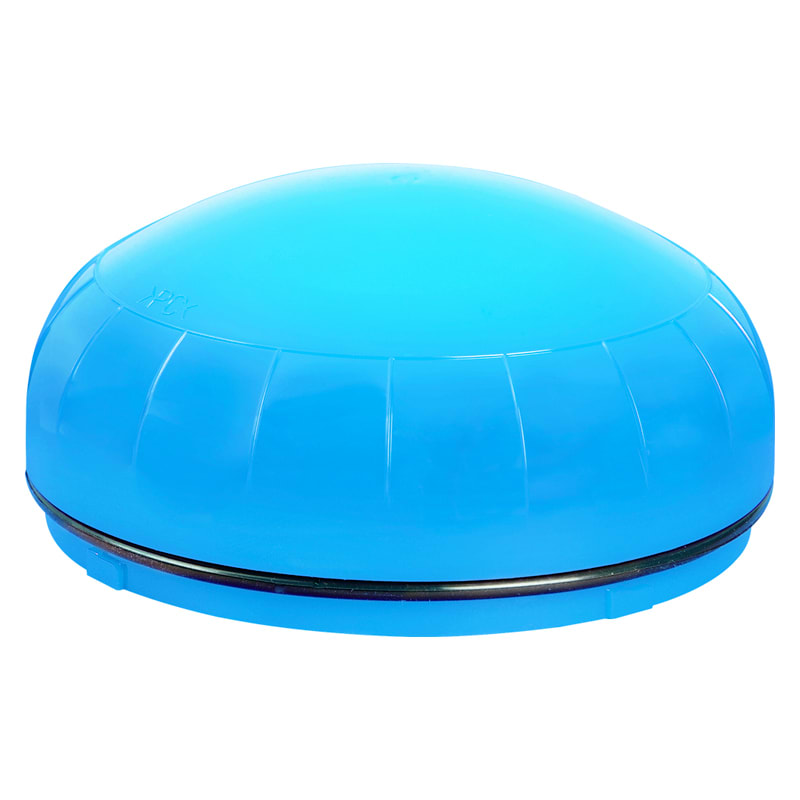 SIRENA - MLINE Luce a LED BLU fissa/lampeggiante/strobo lente opalina IP66 multitensione