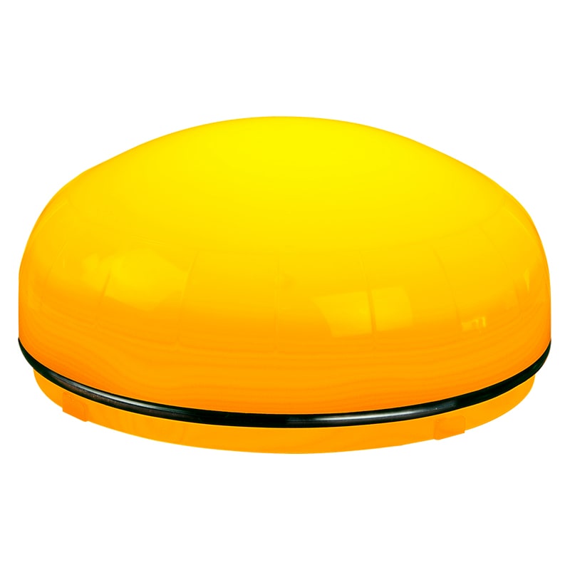 SIRENA - MLINE Luce a LED ARANCIONE fissa/lampeggiante/strobo lente opalina IP66 multitensione