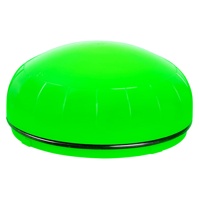 SIRENA - MLINE Luce a LED VERDE fissa/lampeggiante/strobo lente opalina IP66 multitensione 90504