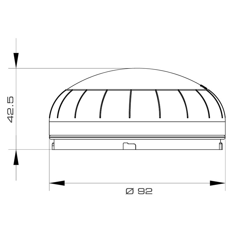 SIRENA - MLINE Luce a LED VERDE fissa/lampeggiante/strobo lente di Fresnel IP66 multitensione 90824