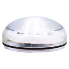 SIRENA - MLINE Luce a LED bianca fissa/lampeggiante/strobo lente striata IP66 multitensione 90826