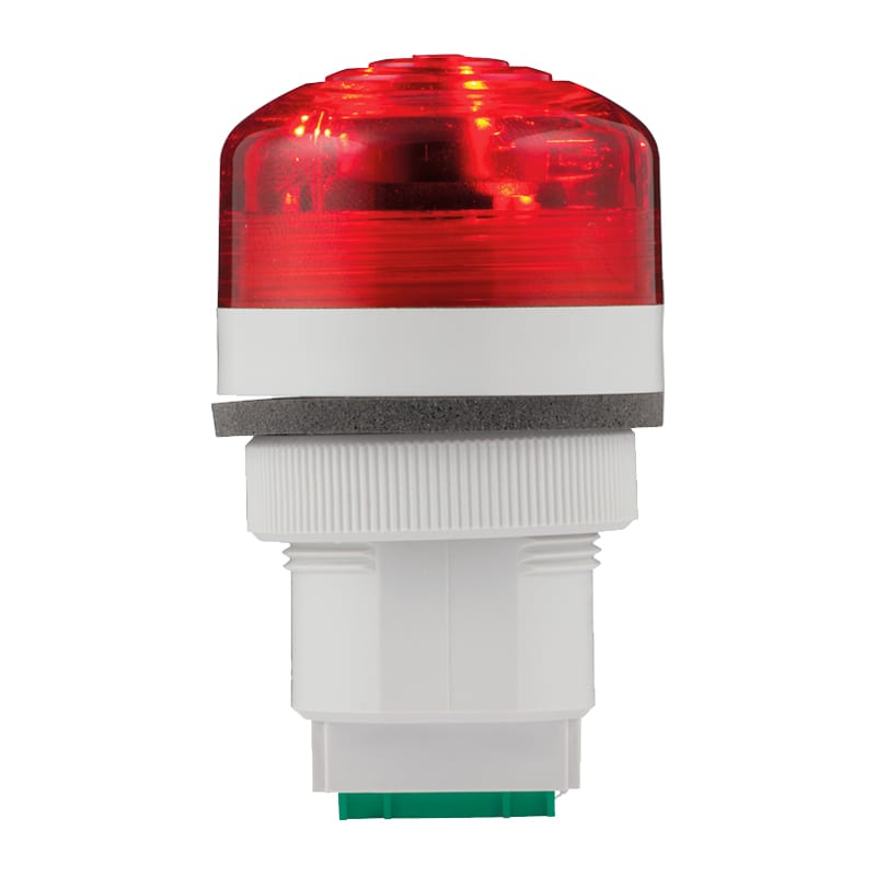 SIRENA - buzzer piezoelettrico fissa/lampeggiante suono intermittente e continuo 85db base GRIGIA