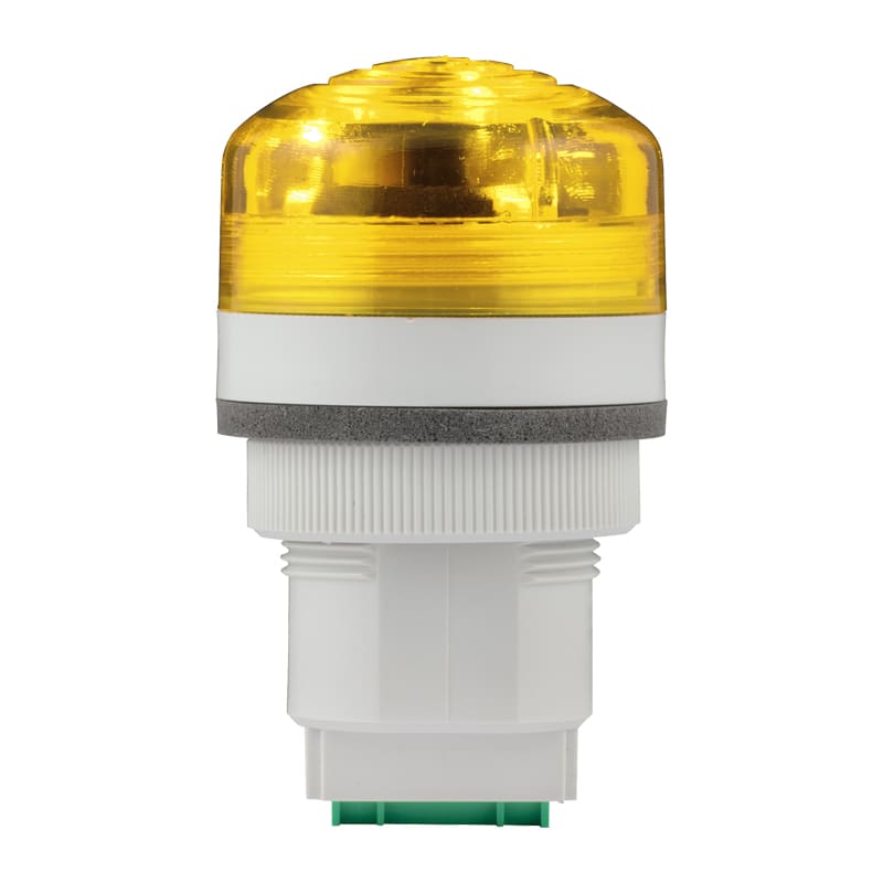 SIRENA - P40 A LED : buzzer luminoso giallo - fissa/lampeggiante - 85dB - IP65 - 12/24VACDC