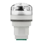 SIRENA - P40 A LED : buzzer luminoso bianco - fissa/lampeggiante - 85dB - IP65 - 12/24VACDC