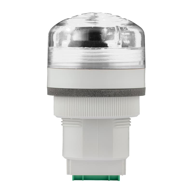 SIRENA - P40 A LED : buzzer luminoso bianco - fissa/lampeggiante - 85dB - IP65 - 12/24VACDC