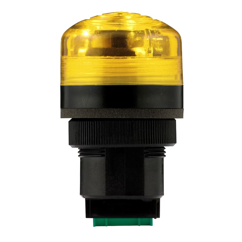 SIRENA - P40 A LED : buzzer luminoso giallo - fissa/lampeggiante - 85dB - IP65 - 12/24VACDC