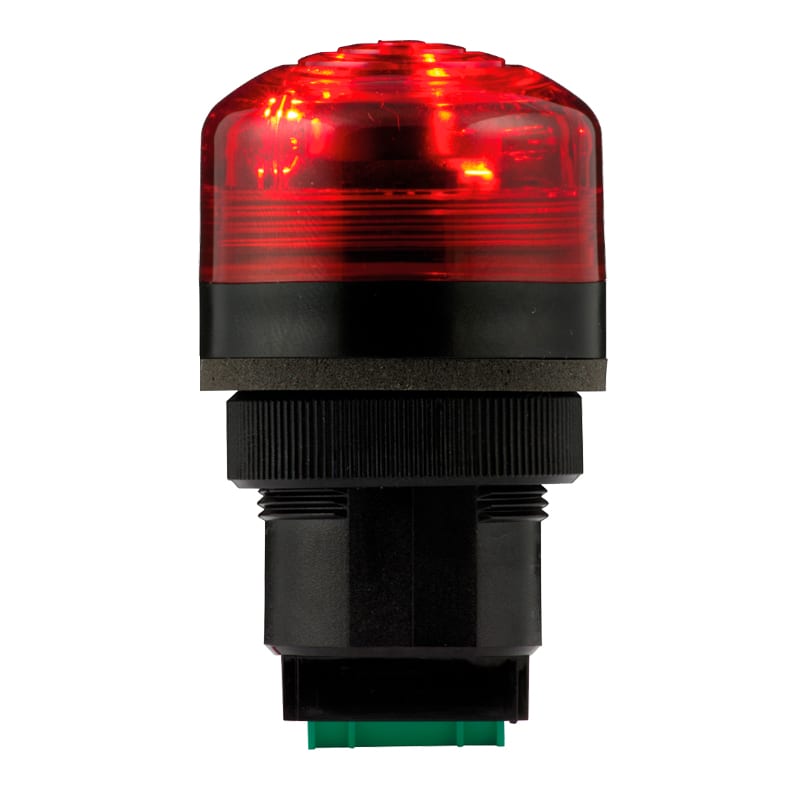 SIRENA - buzzer piezoelettrico fissa/lampeggiante suono intermittente e continuo 85db base NERA