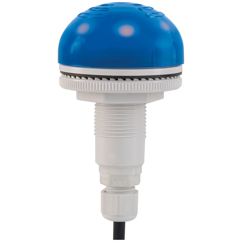 SIRENA - BUZZER LUMINOSO AD INCASSO P50 A LED 92DB IP65 BLU 12/24VCACC MULTIFUNZIONE P-C M12