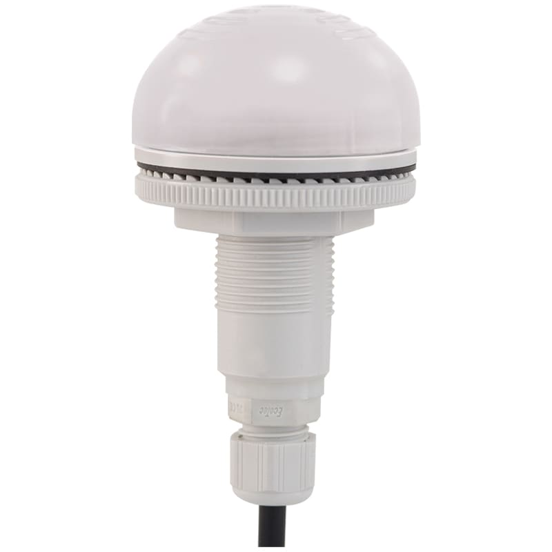 SIRENA - BUZZER LUMINOSO AD INCASSO P50 A LED 92DB IP65 BIANCO 12/24VCACC MULTIFUNZIONE P-C M12