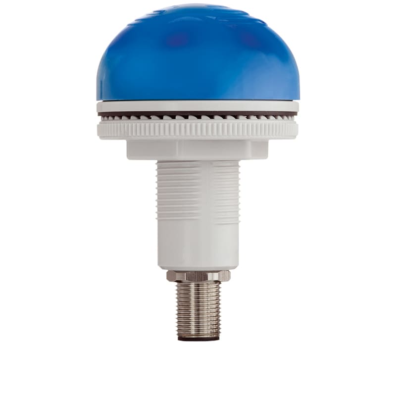 SIRENA - BUZZER LUMINOSO AD INCASSO P50 A LED 92DB IP65 BLU 12/24VCACC CONTATTO RAPIDO