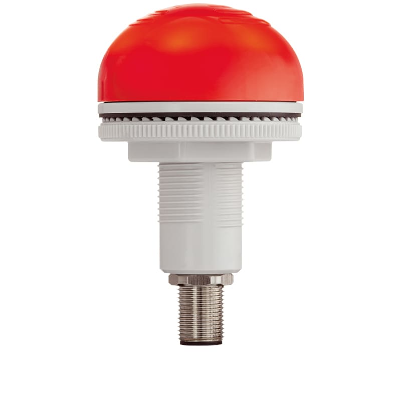 SIRENA - BUZZER LUMINOSO AD INCASSO P50 A LED 92DB IP65 ROSSO 12/24VCACC CONTATTO RAPIDO