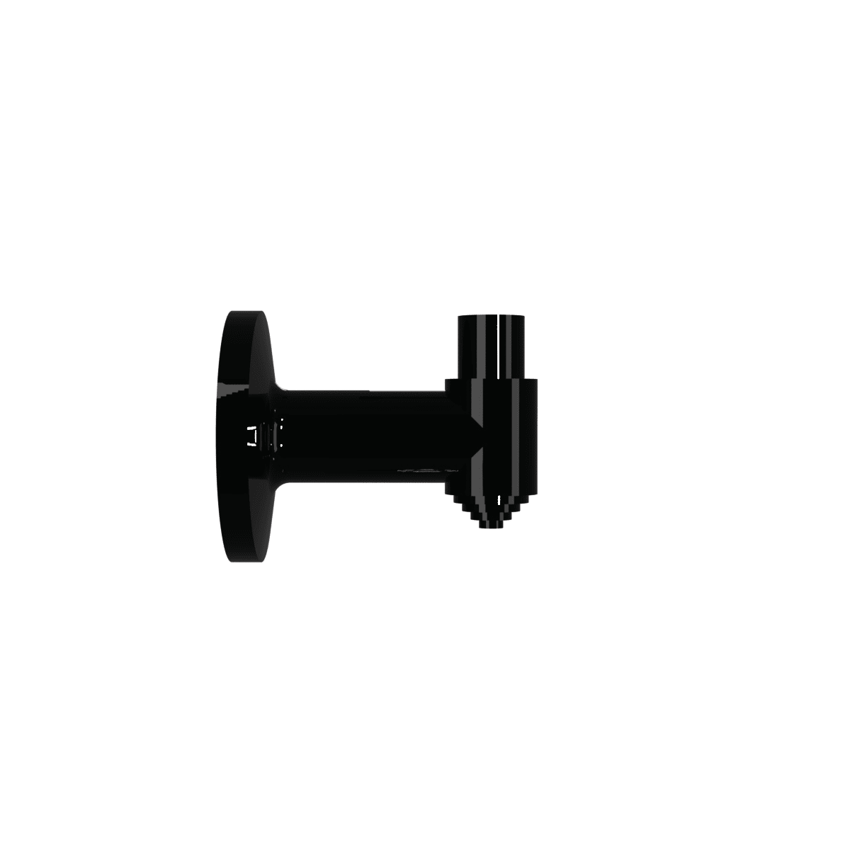 SIRENA - TWS DOUBLE WALL MOUNT (BP2), supporto laterale filettatura semplice, guarnizione toroidale, NERO