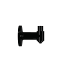 SIRENA - TWS DOUBLE WALL MOUNT (BP2), supporto laterale filettatura semplice, guarnizione toroidale, NERO