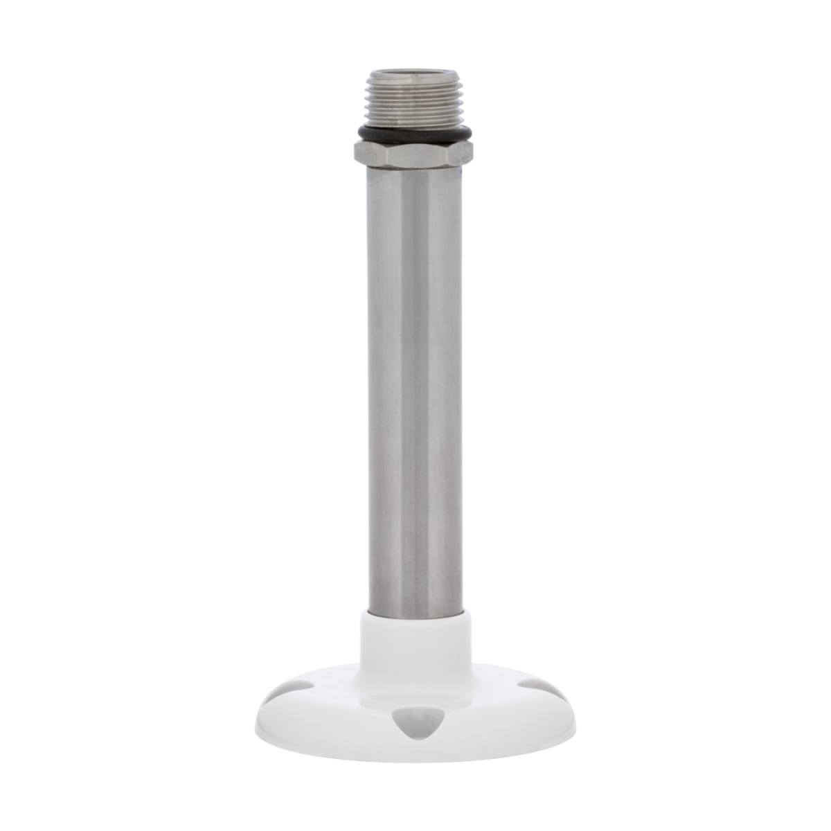 SIRENA - Base piana per fissaggio superficiale con estensione in acciaio INOX di 10 cm
