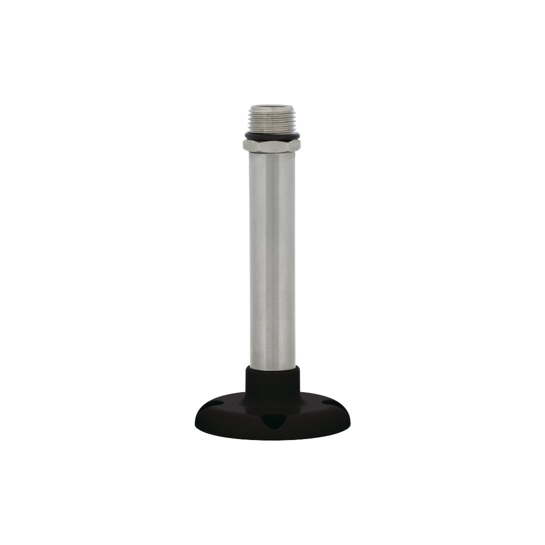 SIRENA - KIT STAINLESS STEEL L10 NERO, base piana estensione in acciaio INOX di 10 cm