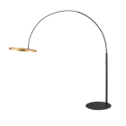SLV - ONE BOW FL, LAMPADA DA TERRA NERA/OTTONE