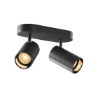 SLV - ASTO TUBE, PLAFONE, MAX 2X10W, NERO