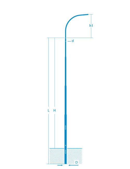 SOCIETA' ELETTRODISTRIBUZIONE MARCH - BRACCIO SINGOLO D 68X200+60X1000X1500 MM 4332/1
