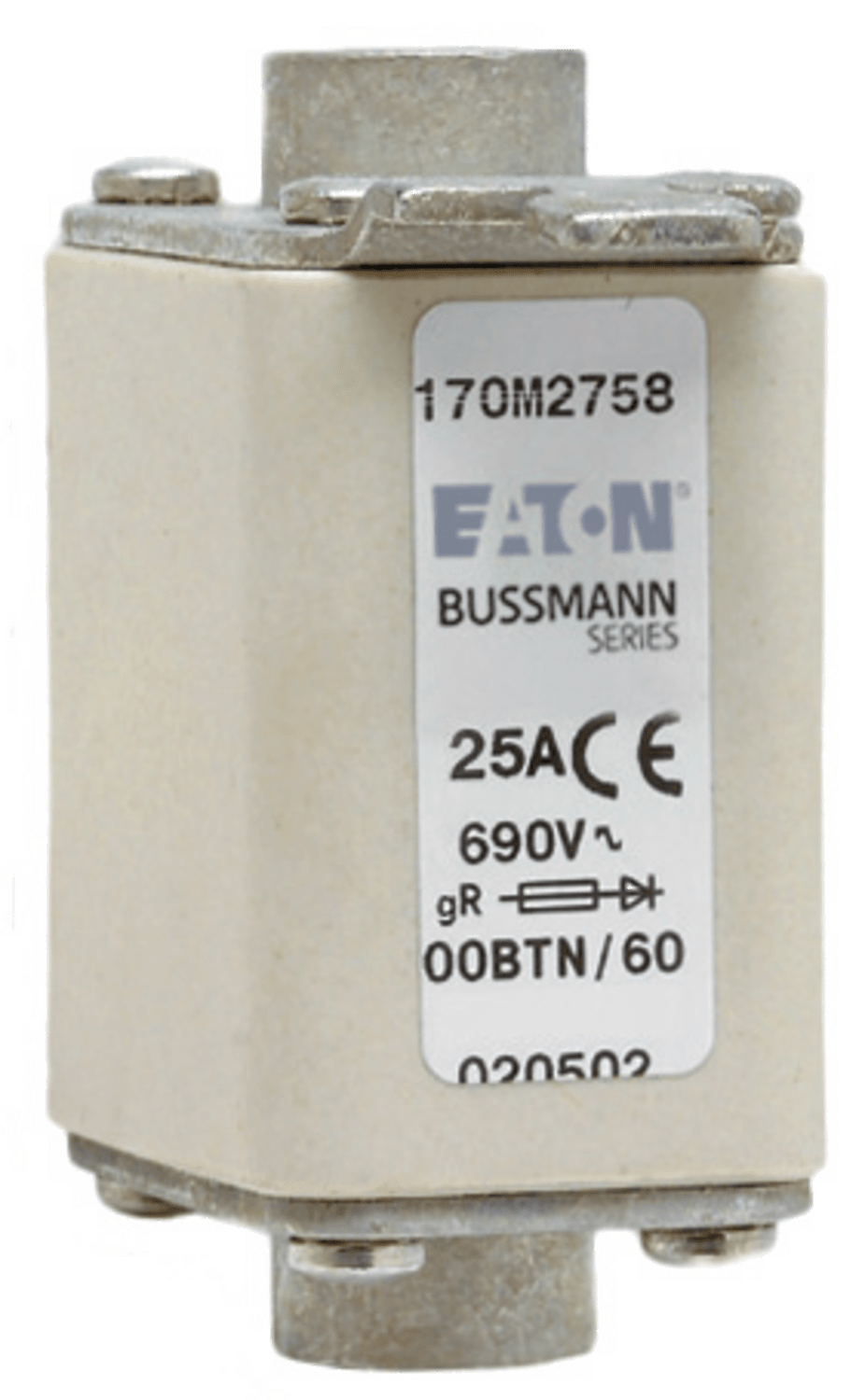 SOCOMEC ELETTROTECNICA - FUS. UR 660V - T 00 - BT/60 - CON FORO F 170M2769
