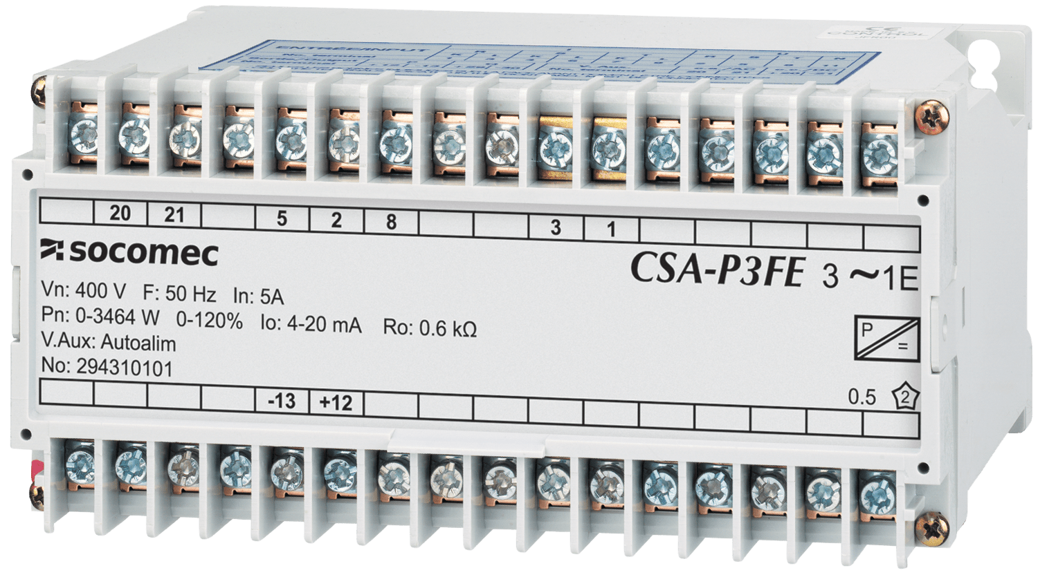SOCOMEC ELETTROTECNICA - TRASDUTTORE DI POTENZA ATTIVA CSA-P3FETR
