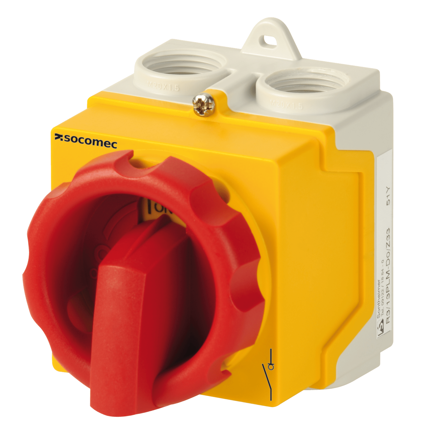 SOCOMEC ELETTROTECNICA - COMO - 4P 20 A - CASS. GIALLO ROSSO