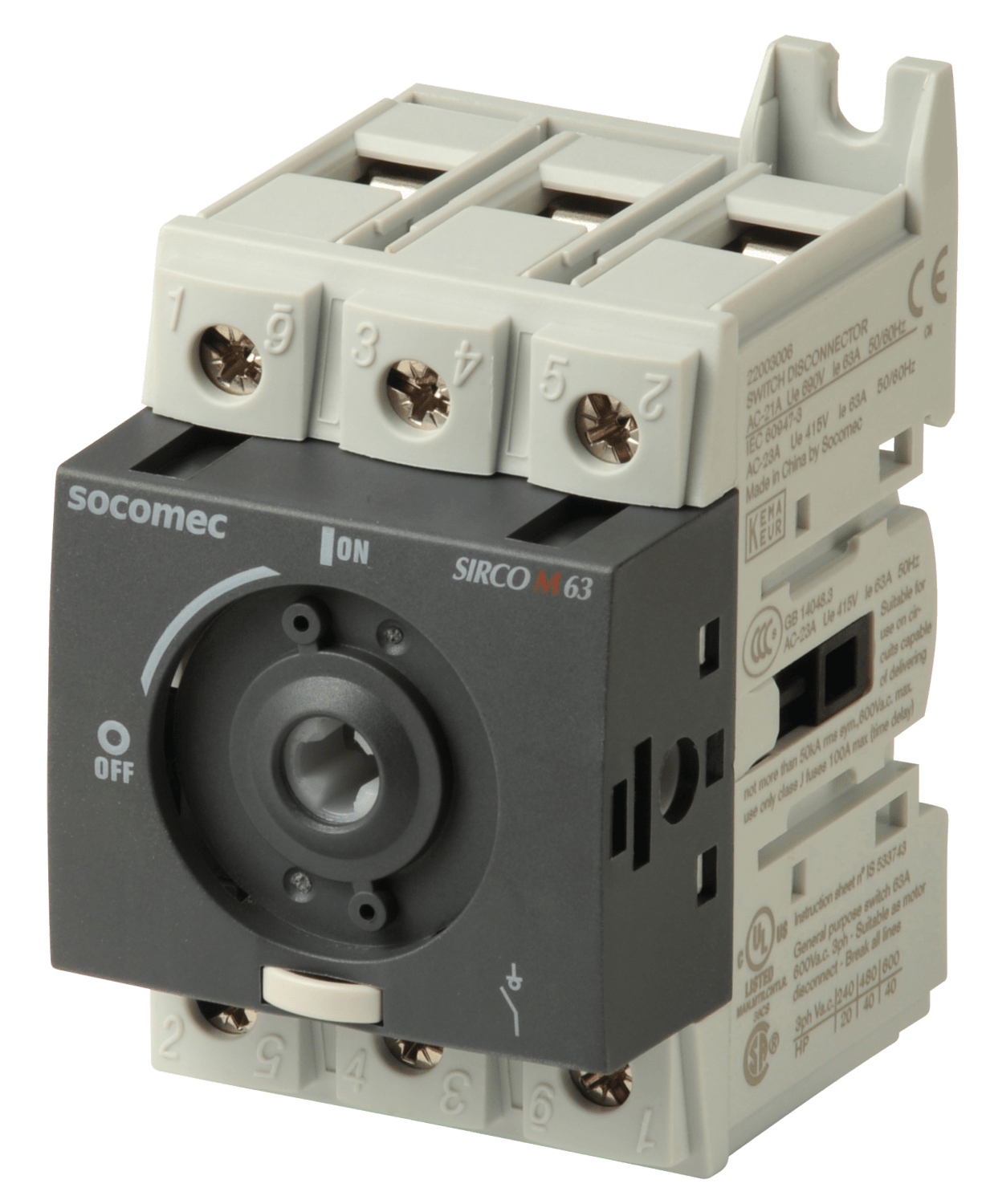 SOCOMEC ELETTROTECNICA - SIRCO M3 3X60A - UL 98