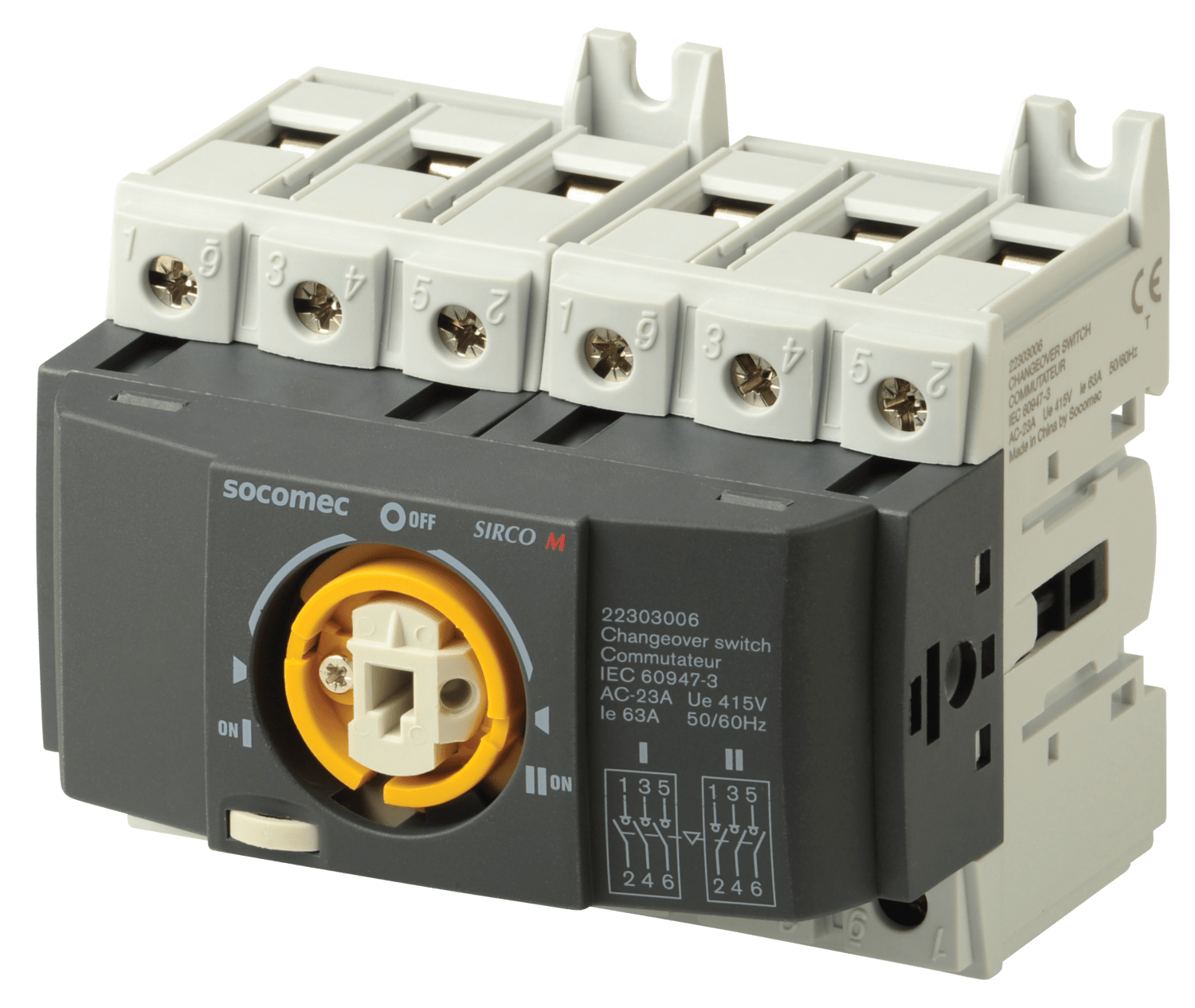 SOCOMEC ELETTROTECNICA - COMMUTATORE SIRCO M2 3X63A 22303006
