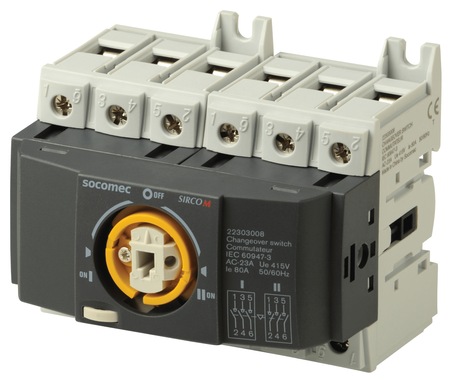 SOCOMEC ELETTROTECNICA - COMMUTATORE SIRCO M2 3X80A 22303008