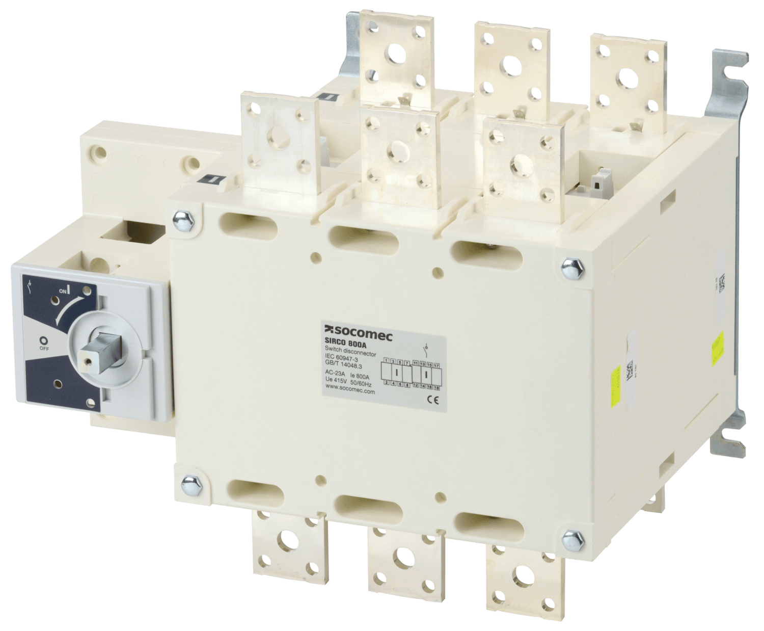 SOCOMEC ELETTROTECNICA - SIRCO - 630A - 6P - CDO FRONT. - APPAR.