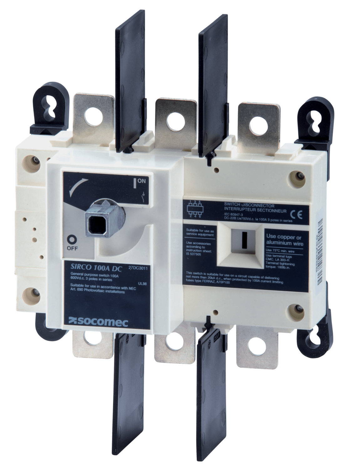 SOCOMEC ELETTROTECNICA - SIRCO UL 98 - 200A - 4P - CDO FRONT.