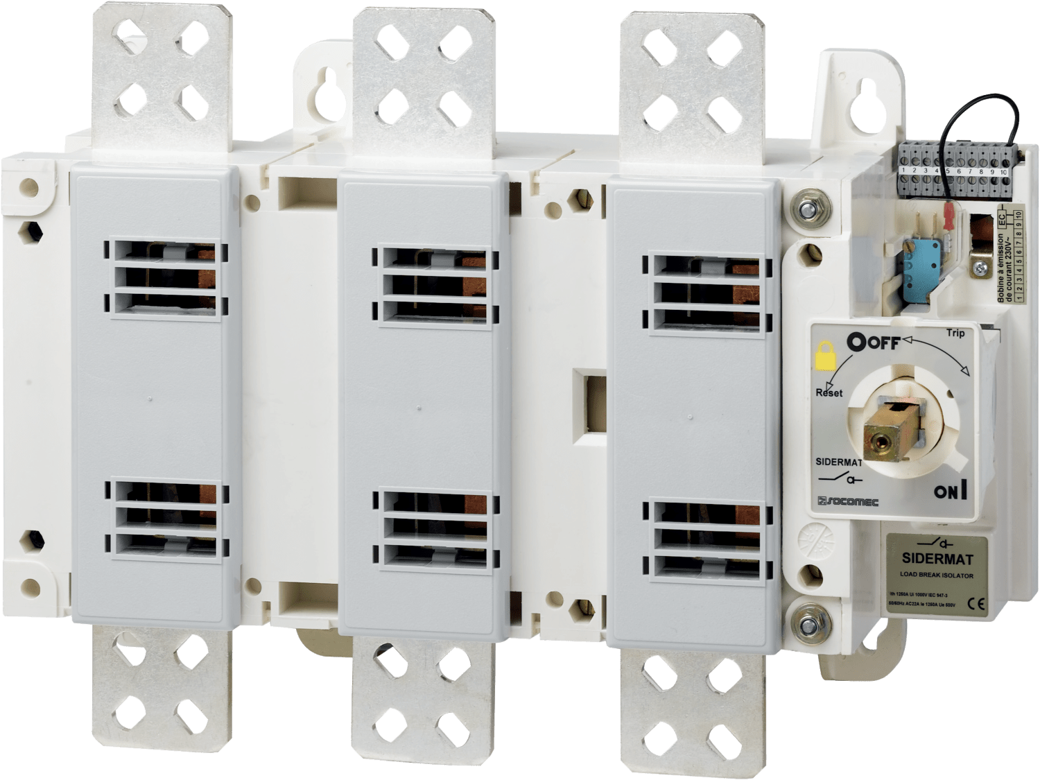 SOCOMEC ELETTROTECNICA - INTER. SIDERMAT - 1250A -3P- CDO FRONT.
