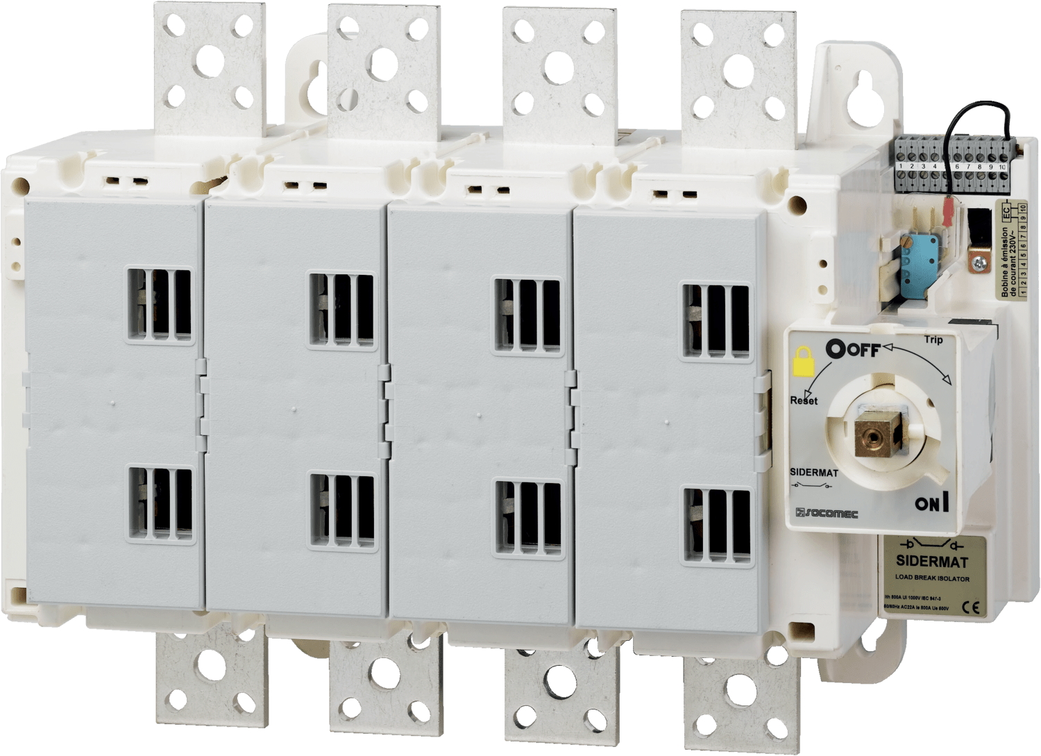 SOCOMEC ELETTROTECNICA - INTER. SIDERMAT - 630A -4P- CDO FRONT. -