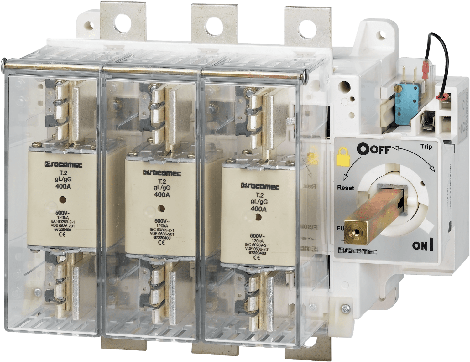SOCOMEC ELETTROTECNICA - FUSOMAT - 400A - T2 3P- CDO FRONT. - LAN