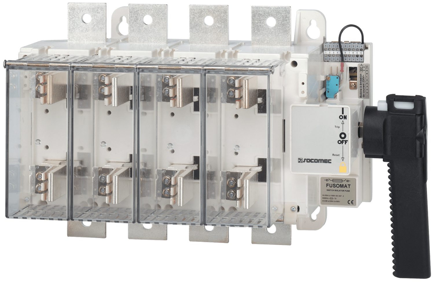 SOCOMEC ELETTROTECNICA - FUSOMAT T4 4P - 1250A COMANDO LATERALE