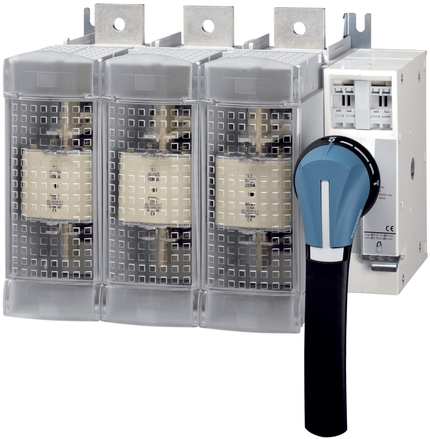 SOCOMEC ELETTROTECNICA - FUSERBLOC CD 2X800A NH4 F/L - APPAR. NUD