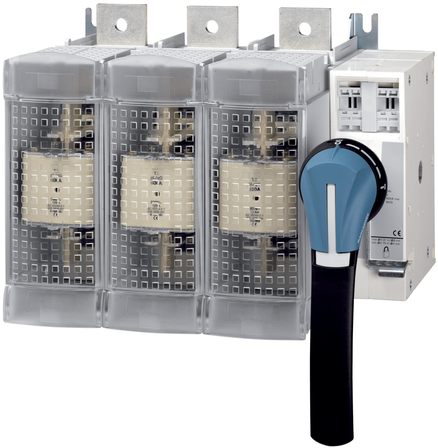 SOCOMEC ELETTROTECNICA - FUSERBLOC CD 4X800A NH4 F/L - APPAR. NUD