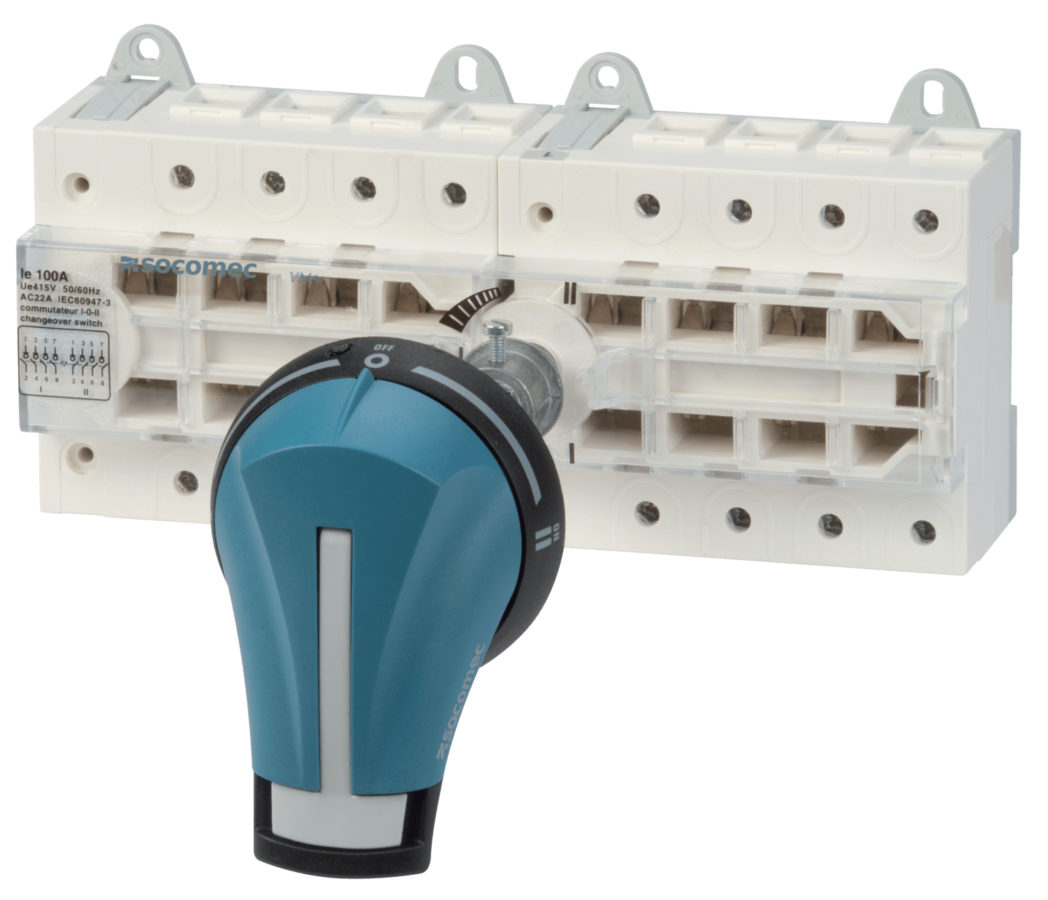 SOCOMEC ELETTROTECNICA - COMM. SIRCO VM1 - 100A - 4P - I - 0 - II 44304010