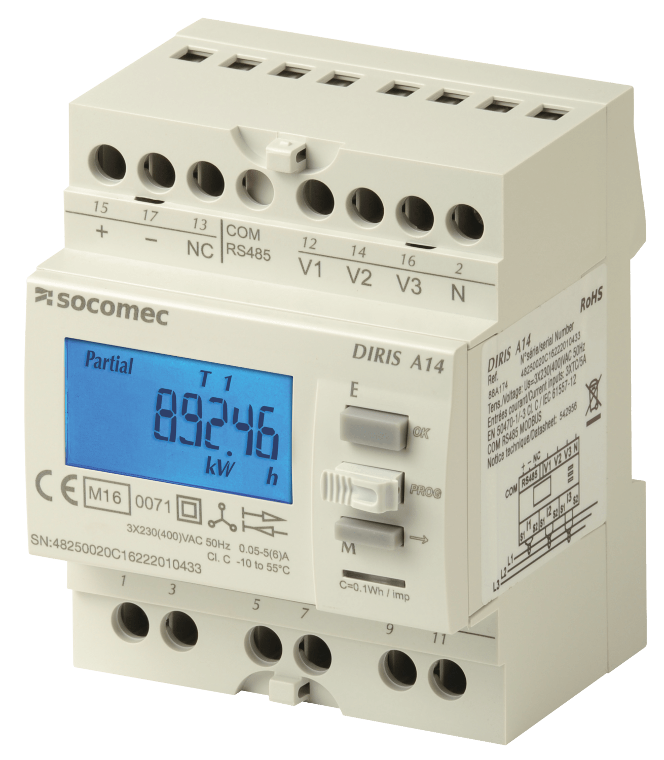 SOCOMEC ELETTROTECNICA - DIRIS A14 - RS485 + MID