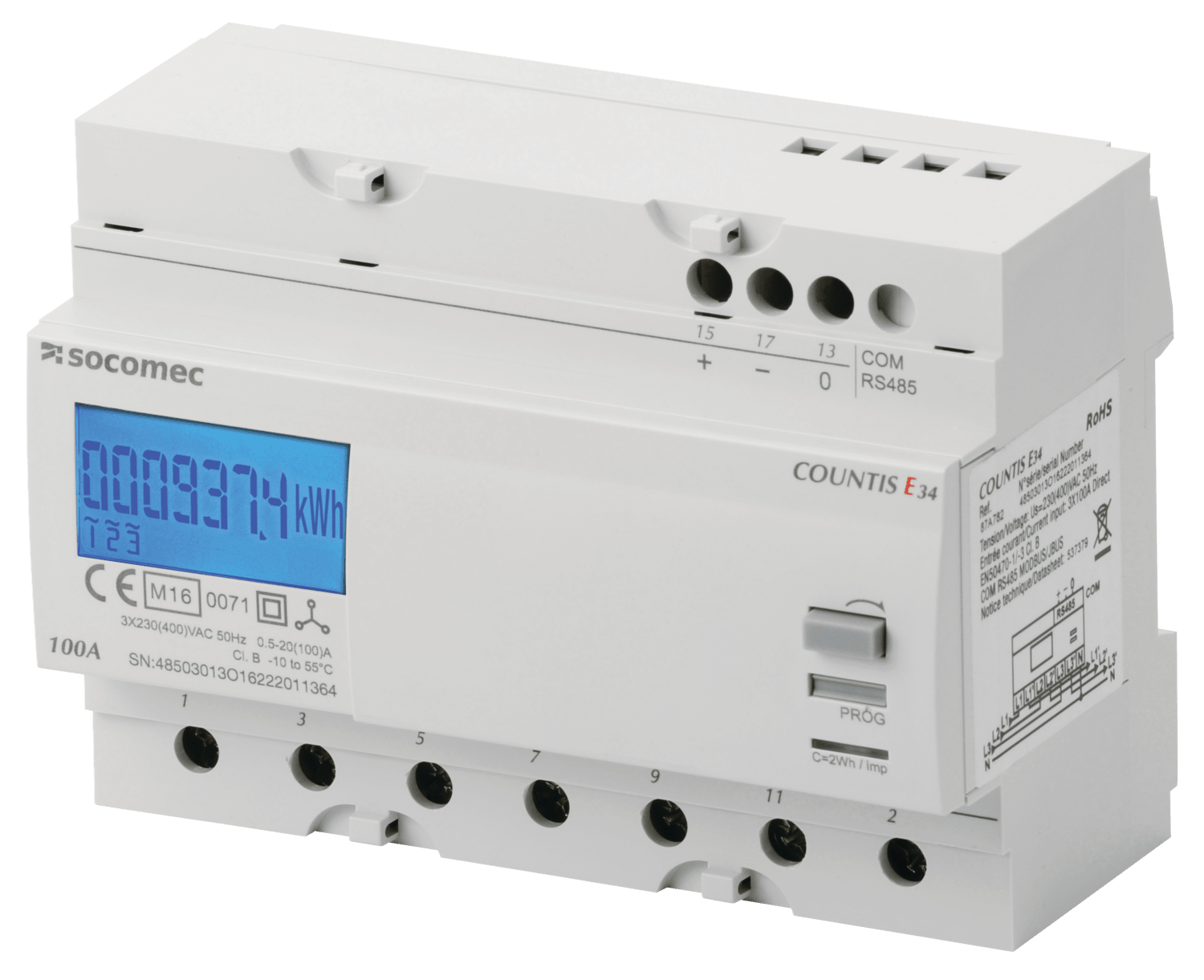 SOCOMEC ELETTROTECNICA - COUNTIS E34 TRIFASE 100A 400VAC CON COMU