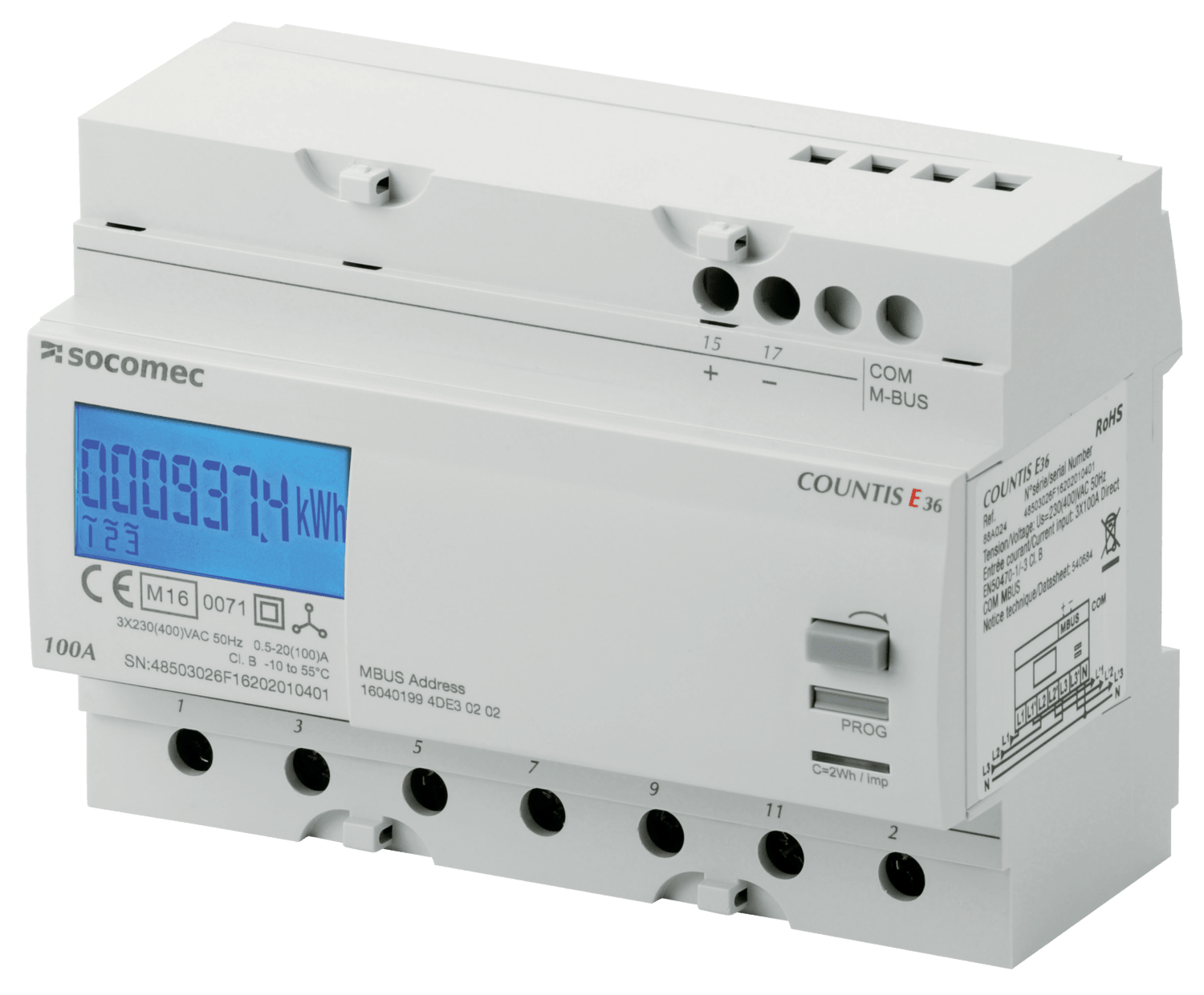 SOCOMEC ELETTROTECNICA - COUNTIS E36 3PH M-BUS MID - IN ESAURIMEN