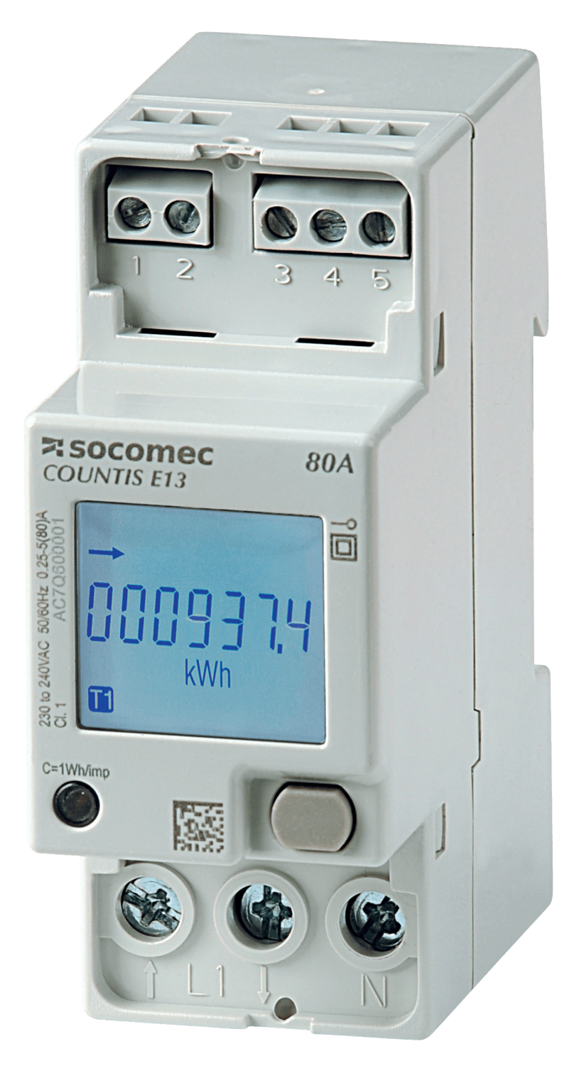 SOCOMEC ELETTROTECNICA - COUNTIS E15 MONOFASE 80A CON COMUNICAZIO