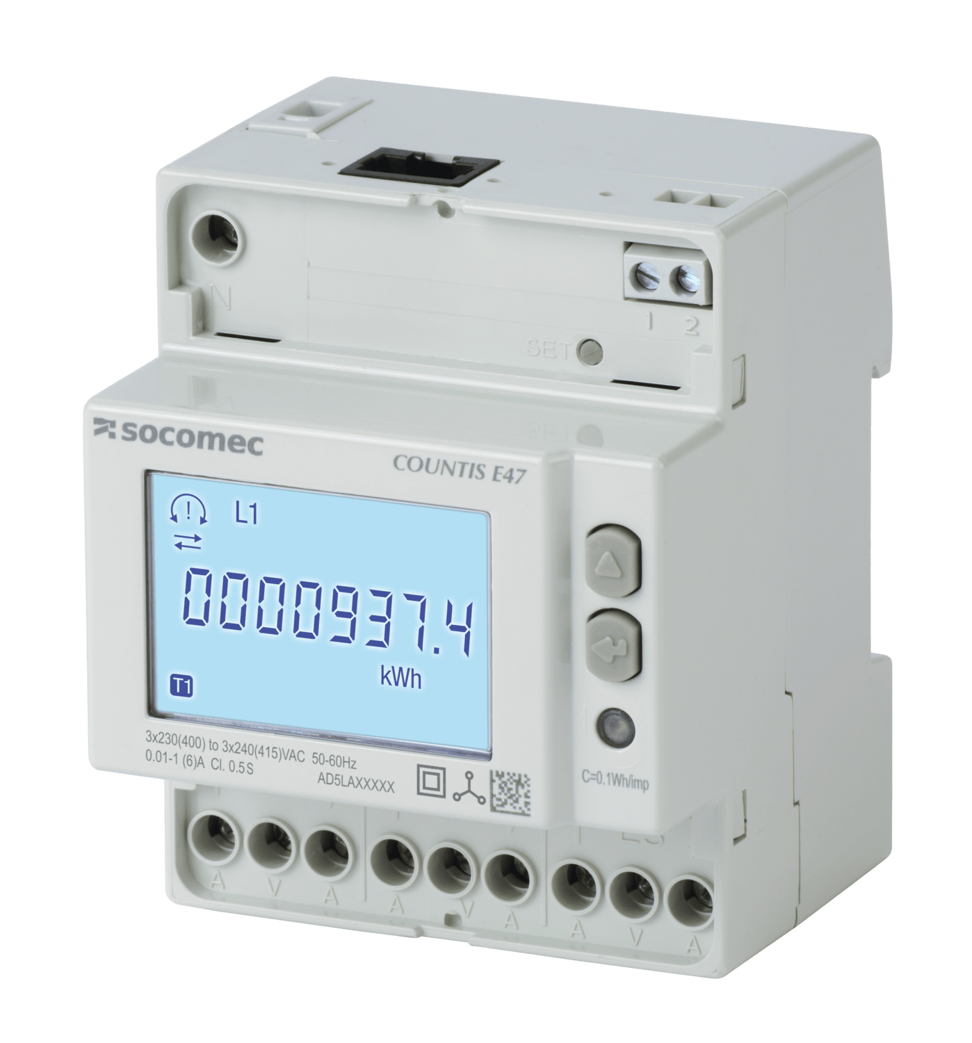 SOCOMEC ELETTROTECNICA - COUNTIS E47 3F TA/1&5A MULTITARIFFA ETHE