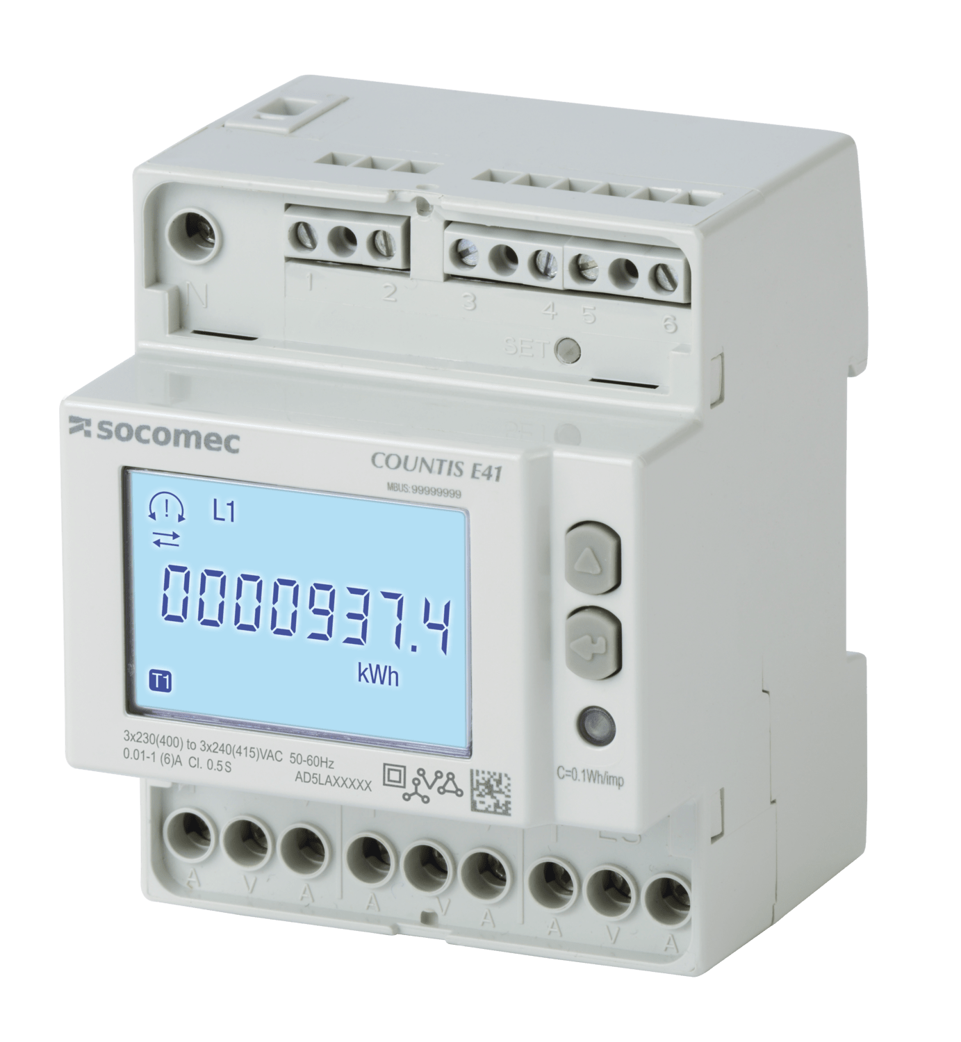 SOCOMEC ELETTROTECNICA - COUNTIS E41 3F TA/1&5A DOPPIA TARIFFA -