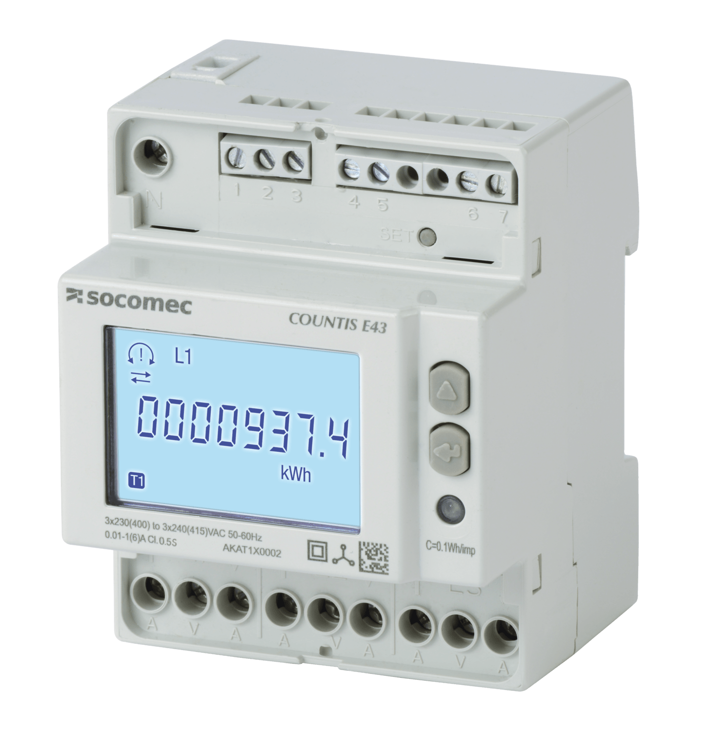 SOCOMEC ELETTROTECNICA - COUNTIS E43 3F TA/1&5A MULTITARIFFA MODB
