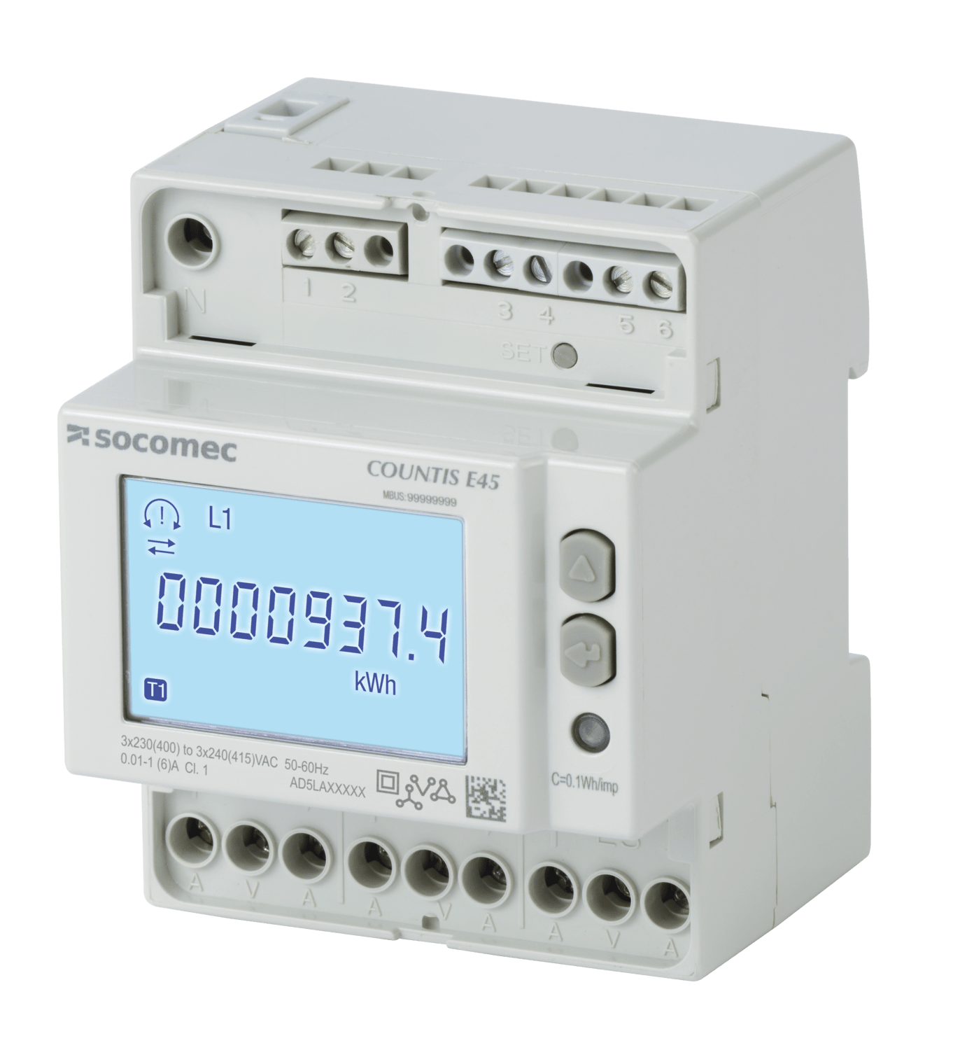 SOCOMEC ELETTROTECNICA - COUNTIS E45 3F TA/1&5A MULTITARIFFA M-BU