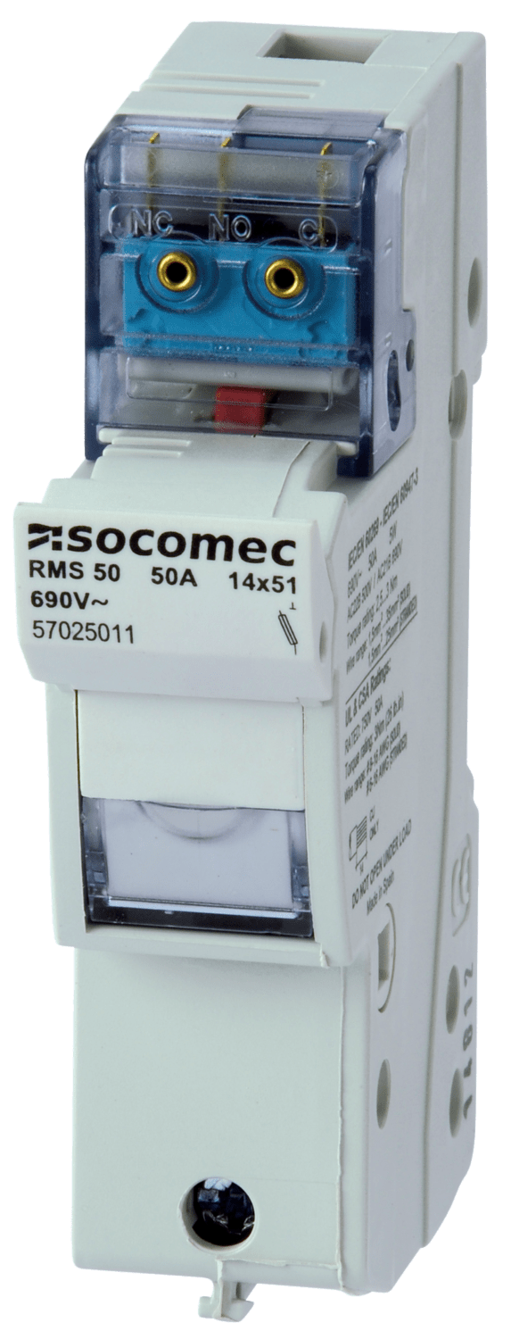 SOCOMEC ELETTROTECNICA - RMS - 50A - 14X51 - 1P - APPAR. CON CA D